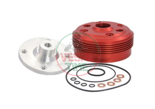 Cylinder head PARMAKIT "SIXTY SIX" LC 195 d.66 in aluminum,central spark plug Vespa PX / GTR / TS / SPRINT V./COSA