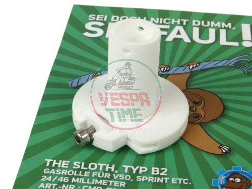Camma cavo gas rapido CMD The Sloth (tipo B2, 21/46mm) - Vespa 50/N/L/R/S/SR/90/R/125/PV/GT/GTR/Super/150 GL/Sprint/Veloce/Super/180 Rally/SS/200Rally