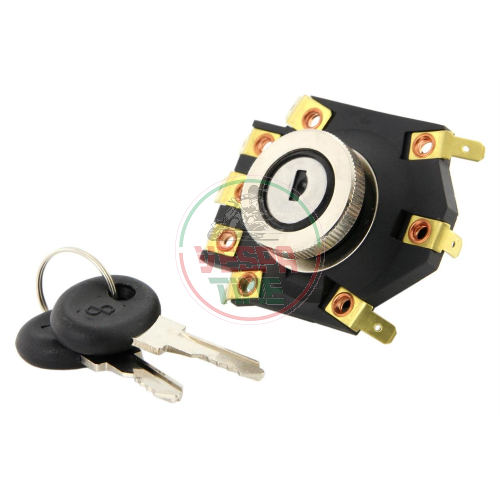 Zündschloss Vespa PX/PE - mit batterie, 8 Anschlüsse