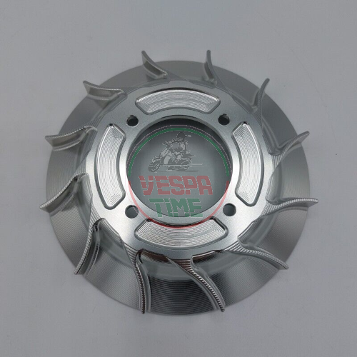 Ventilador Para Encendido Vespa VMC En Cnc 12 Aletas - ALUMINIO PULIDO