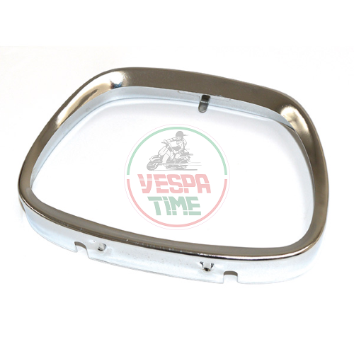 Cornice fanale Vespa cromata trapezoidale - Vespa 125 GT, 150 SPRINT, 150 GLl, 180 SS senza scritta SIEM
