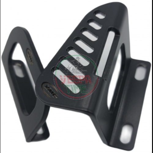 Staffe VMC NERO fissaggio fori cavalletto centrale per fissaggio tanica benzina, borsa su pedana per Vespa Smallframe e Largeframe