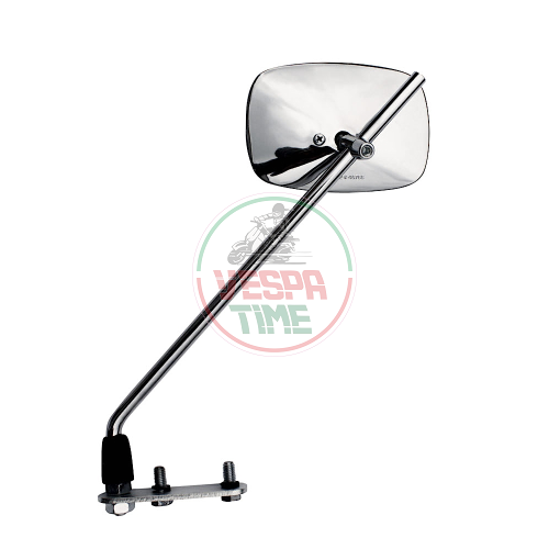 Vespa left/right rectangular CHROMED mirror - APPROVED