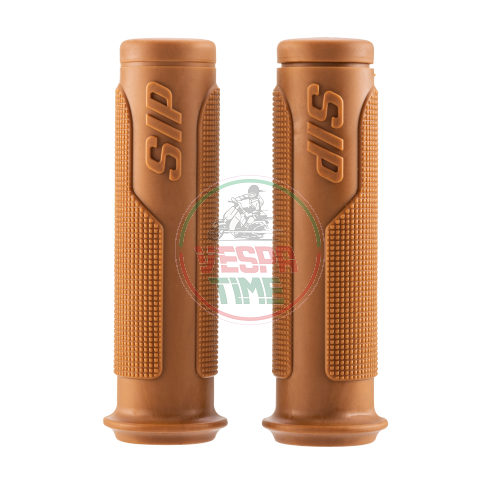 Manopole SIP SERIES PORDOI in gomma marrone Ø 24/24 mm ,L=125 mm per Vespa 50-125 PV/ET3/GT/GTR/Super/TS/GL/Sprint/S. V/180 SS /200 Rally/PX80-200/PE Lusso/'98/MY