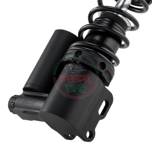 Amortiguador delantero SIP PERFORMANCE 2.0 para Vespa PK 50-125 XL, XL2, Automatica, cuerpo negro mate, muelle negro