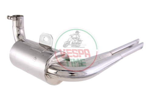 Escape tipo abarth cromado vespa años 60, ruedas de 8 pulgadas, vba, vbb, vnb, vna, super