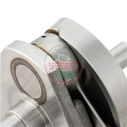 Cigüeñal Racing MAZZUCCHELLI for SIP modificado para encendido PX,elevación: 57.0,biela: 105.0mm,cono 20/25mm, M12,perno Ø 15mm para Vespa 125 VNB/GT/GTR 1°/Super/TS/150 VBA/VBB/T4/GL/Sprint/V 1°/Super 1°