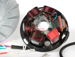 Accensione -BGM PRO 12V Touring- Conversione ad accensione elettronica - Vespa P125X/P200E (1977-1983, modelli con indicatori, regolatore di tensione, senza batteria) - P125X (VNX1T), P150X (VLX1T), P200E (VSX1T)