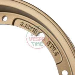 Llanta rueda tubeless MY SIP - 2.10-10 Vespa 50, 125 ET3 Primavera, PK, PX, T5 bronce mate