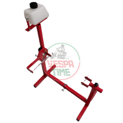 Cavalletto VMC revisione prova motore per Vespa con supporto serbatoio