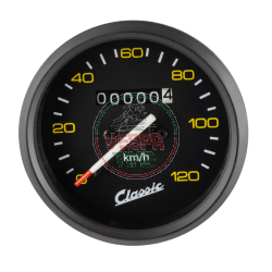 SIP CLASSIC Kilometerzähler für Vespa P80-150X/PX80-200E/Lusso 1°/P150S/P200E – skaliert 120 km/h