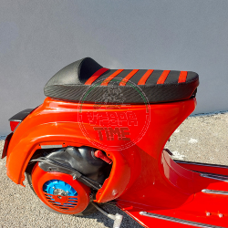 ITALKAST 2.0 GRIP+R single-seater saddle BLACK for Vespa 50, Special, 125 Primavera/ET3