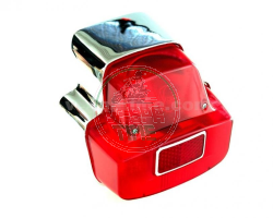 Fanale posteriore SIEM completo in metallo cromato, Vespa 125/150 Super, 150 GT, 150 Sprint dal 025479, 180SS dal 0018001, 180 Rally, 1. Serie