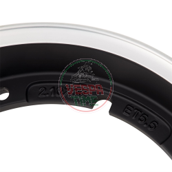 Llanta rueda tubeless SIP 2.0 TUBELESS 2.10-10 pollici per Vespa 50-90-125-150-200, negra con borde aluminio