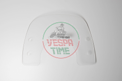 SPORT SCHIRM windschutzscheibe MALOSSI - KLARE - Br.335xH.227 D.3 mm Vespa PX mit Anbringungsvorrichtung