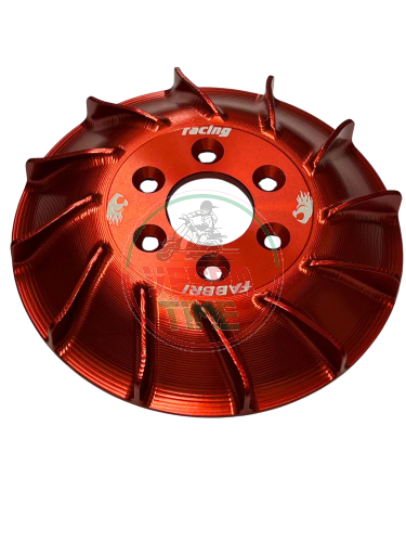 FABBRI RACING fan for SIP-VAPE electronic ignitions, in RDP aluminum, red, for Vespa SMALLFRAME