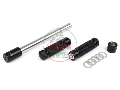 Reposapiés MC PROPARTS para ciclomotores Piaggio, Bravo, Ciao, Boxer, Si, SuperBravo, fabricado en CNC, acero inoxidable