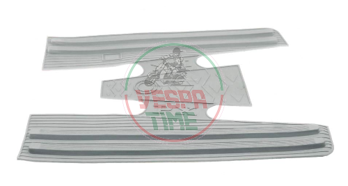 Trittbrettmatte aus grauem Gummi für Vespa PX125E ARCOBALENO
