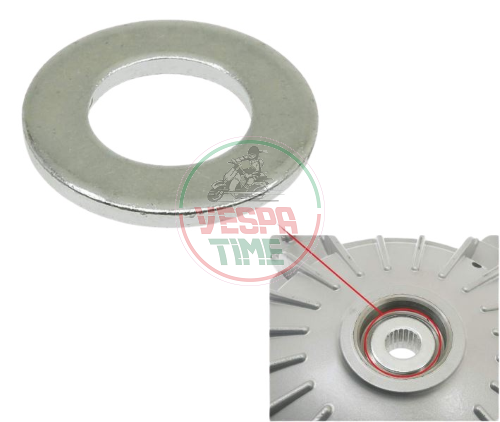 RONDELLA PIANA Ø mm.14,4x28x2,5 PER DADO FISSA TAMBURO ANTERIORE VESPA 50-90-125 PRIMAVERA-ET3-PK 50-PK 50 XL