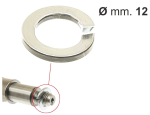 Arandela cultivadora dividida, galvanizada D.12mm, pasador de suspensión delantera Vespa 50-90-125 PRIMAVERA-ET3-PK 50-PK 50 XL