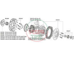 POLINI for Race Clutch, High Torque Clutch for Polini crown z 64 with pinion z 22 for Vespa PX 125, PX 150, PX 200, T5, Cosa, Rally, LML 2T - 22 straight teeth