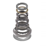 Upper and lower steering cap set with roller cage VESPA 50 N, R, L, SPECIAL, 90, 125 VNB3T from 061001, VNB4T..6T, SUPER, GT, GTR, TS, 150 VBB1T from 82820, VBB2T, GL, SPRINT VLB1T, SPRINT VEL, 160GS, 180SS, 180-200 RALLY, PX-PE