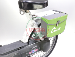 Piaggio Ciao Moped Side Rack Bag Green Grey Waterproof