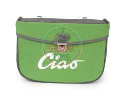 Piaggio Ciao Moped Side Rack Bag Green Grey Waterproof