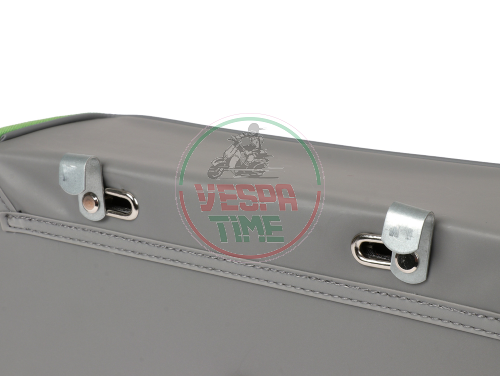 Piaggio Ciao Moped Side Rack Bag Green Grey Waterproof