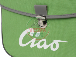 Piaggio Ciao Moped Side Rack Bag Green Grey Waterproof