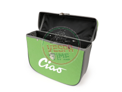 Piaggio Ciao Moped Side Rack Bag Green Grey Waterproof