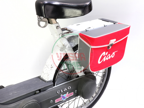 Rotgraue wasserdichte Piaggio Ciao Seitengepäckträger-Mopedtasche