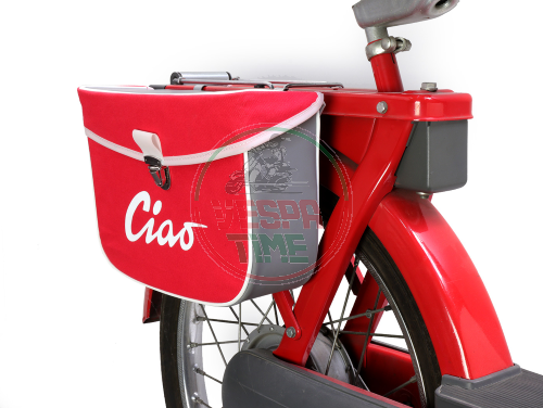 Rotgraue wasserdichte Piaggio Ciao Seitengepäckträger-Mopedtasche