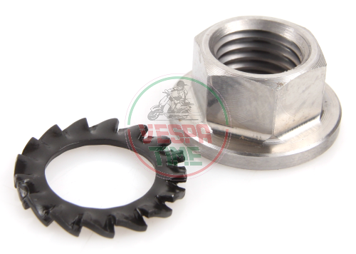 Dado e rondella DRT ingranaggio primaria Vespa 50/90/125 Primavera/ET3/PK e per frizione Vespa PX, T5, SPRINT, RALLY, GT, GT, TS, GL, Super