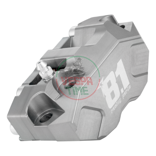 Pinza freno OTTOPUNTOUNO Hurricane 8.1 in Avional CNC, interasse 84mm, radiale 4 pistoncini, titanio anodizzato