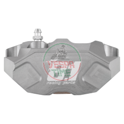Pinza freno OTTOPUNTOUNO Hurricane 8.1 in Avional CNC, interasse 84mm, radiale 4 pistoncini, titanio anodizzato