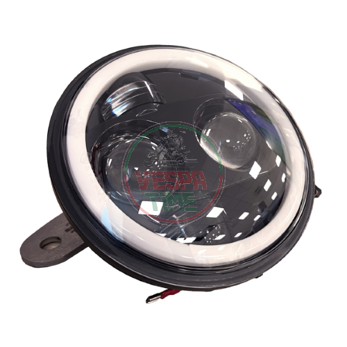 EVOK IRON LED-Scheinwerfer für Vespa PK, 150 mm Durchmesser, mit Gläsern wie für die Vespa PX-Version