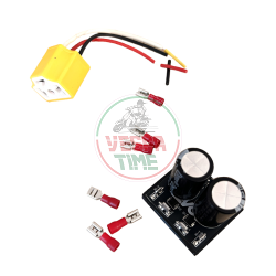 EVOK IRON LED-Scheinwerfer für Vespa PK, 150 mm Durchmesser, mit Gläsern wie für die Vespa PX-Version