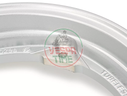 Cerchio in lega tubeless BGM PRO Superstrong 2.10-10 Vespa 50, 125 ET3 Primavera, PK, PX, T5 - grigio metallizzato