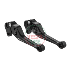 MG Biketec adjustable black sports brake and clutch lever kit, for Vespa