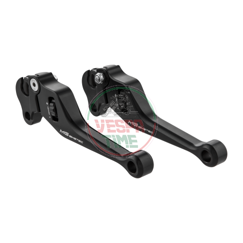 MG Biketec adjustable black sports brake and clutch lever kit, for Vespa