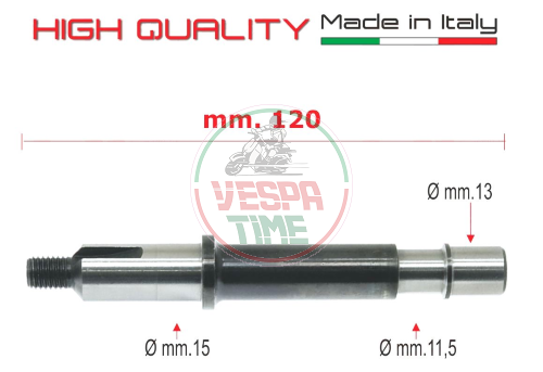 Perno ingranaggio multiplo Vespa PX125, 150, 200E, '98, MY, '11, T5, Cosa