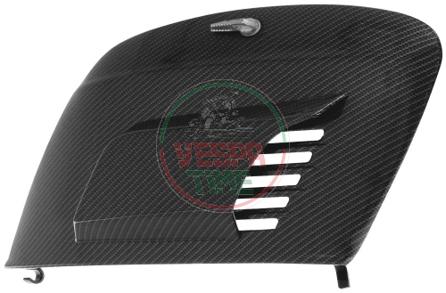 Sportellino motore e convogliatore aria CARBON LOOK per Vespa 50/90/125 Primavera/ET3
