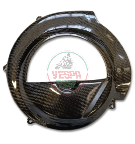 Carbon-Schwungradabdeckung Typ PROMA für Vespa PX/PE ohne Anlasser