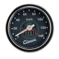 SIP CLASSIC speedometer for Vespa PK50-125/S/SS with chrome frame, scaled 140 km/h