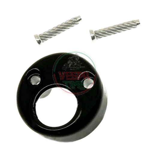 Coperchietto bloccasterzo vespa, nero completo di ribattini