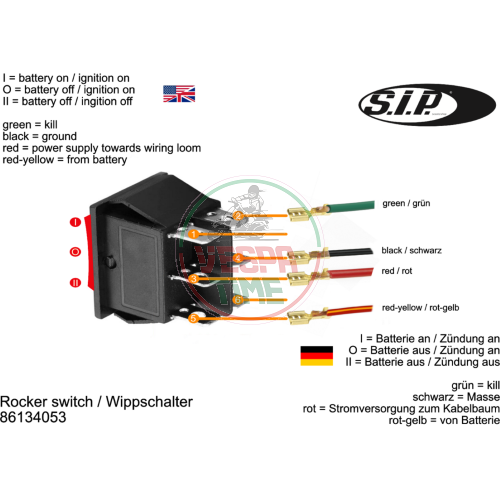 Sistema eléctrico SIP Performance para la conversión a encendido eléctrico SIP PERFORMANCE VAPE DC para Vespa 50 N/L/R/S/SR/SS/90/R/SS, 100,125 PV/ET3