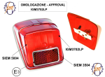 Complete SIEM rear light for Vespa 50 N/L/R V5A1T from 49126, with grey gasket
